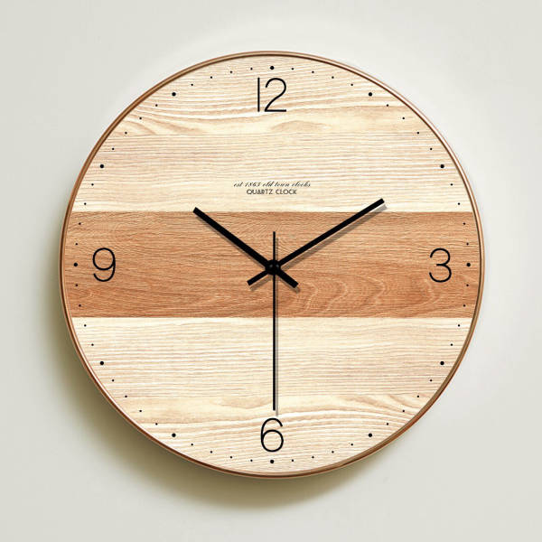 Orologio da muro design legno bicolore