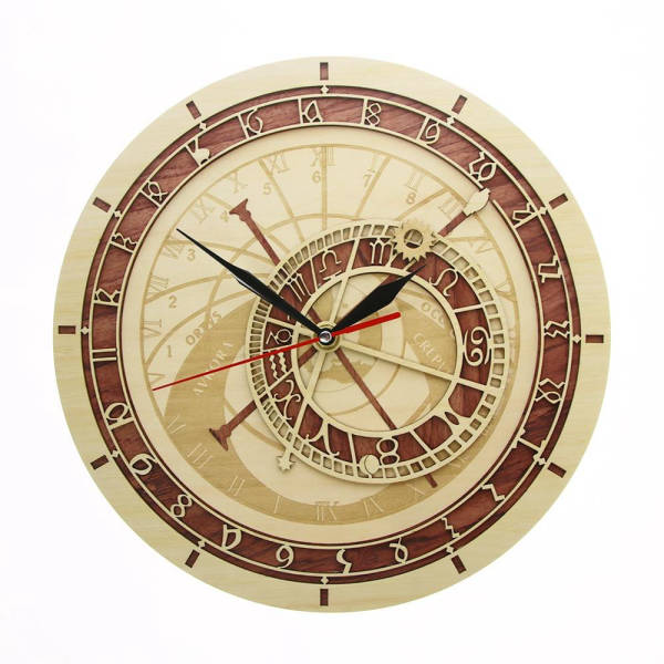 Orologio da parete astronomico in legno