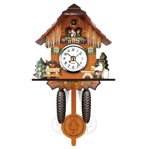 Orologio a cucù da parete decorato