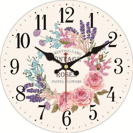 Orologio da parete shabby chic rose