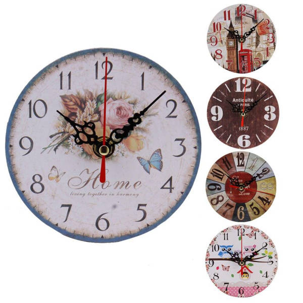 Orologio da parete in legno vintage