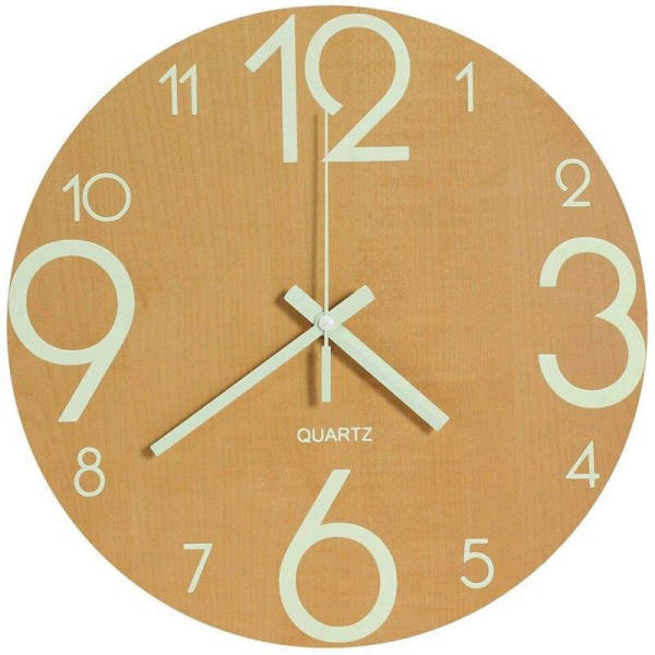 Orologio da parete legno giallo moderno
