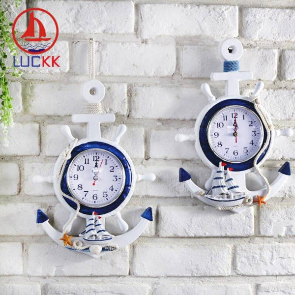 Orologio da parete stile marinaro ancora