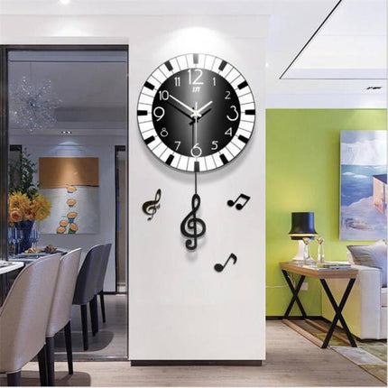 Orologio da parete con note musicali