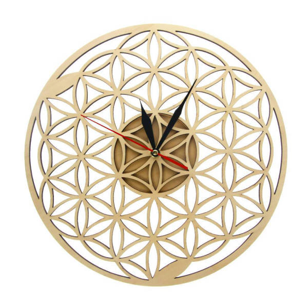 Orologio da parete traforato Fiore della Vita