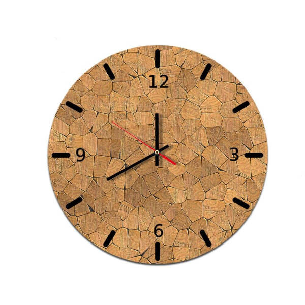Orologio da parete industriale effetto legno