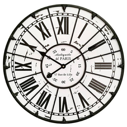 Orologio da parete industriale bianco vintage