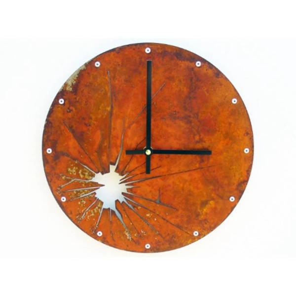 Orologio da parete design vetro infranto