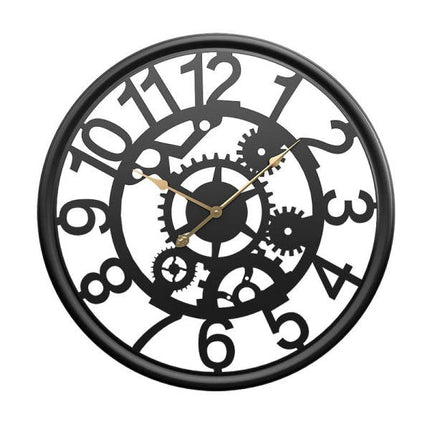 Orologio da parete con ingranaggi a vista