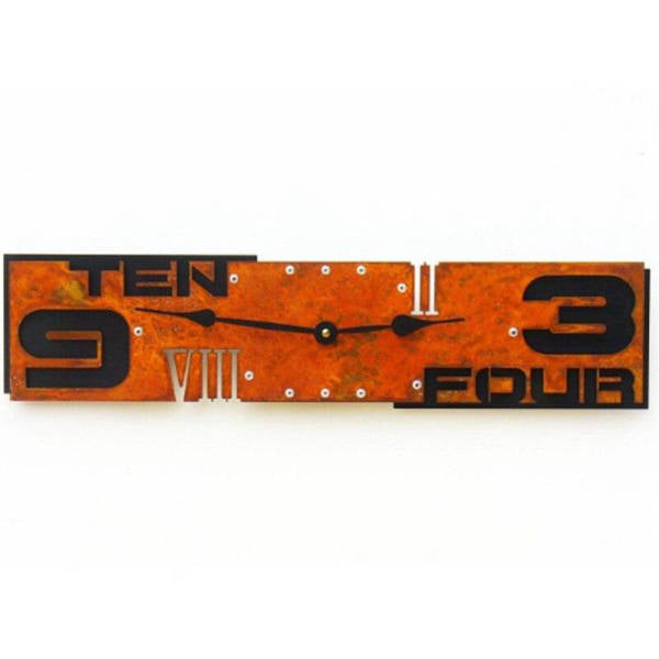 Orologio da parete rettangolare stile industriale