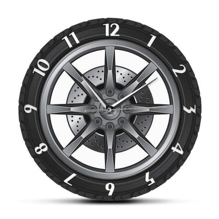 Orologio da parete design cerchione auto