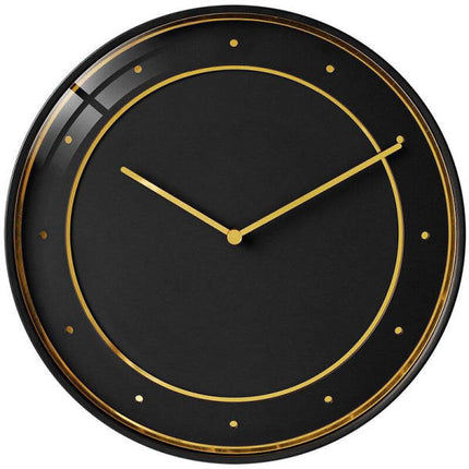 Orologio da parete elegante nero e oro