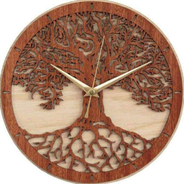 Orologio da parete legno albero vita