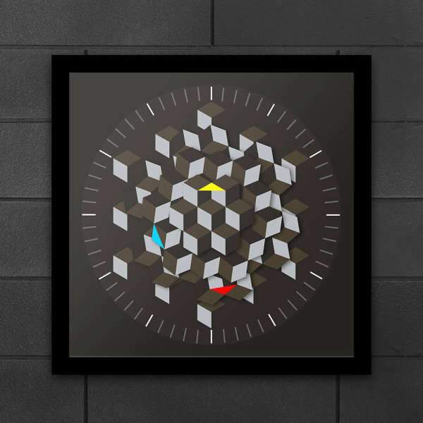 Orologio da parete design illusione ottica