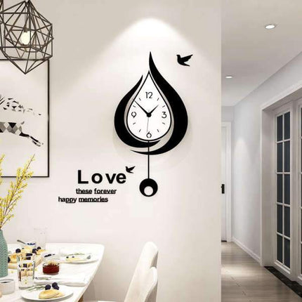 Orologio da parete design goccia pendolo