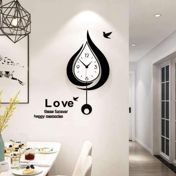 Orologio da parete design goccia pendolo
