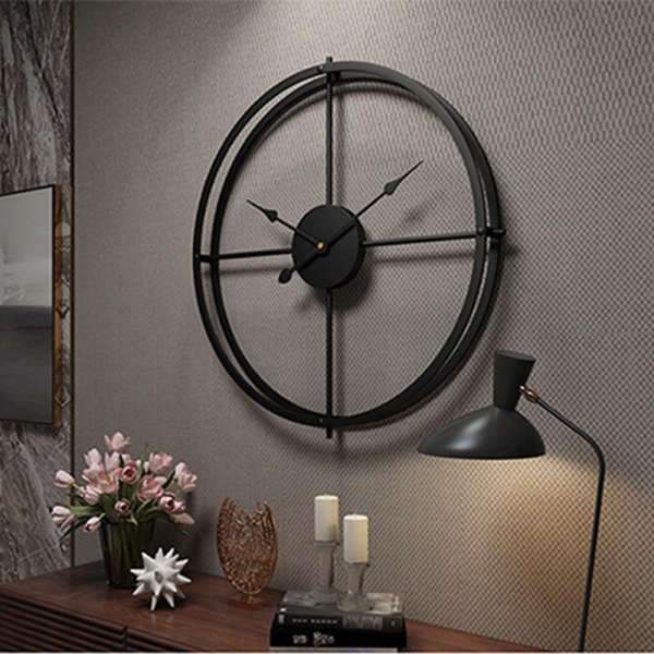 Orologio da parete nordico nero metallo