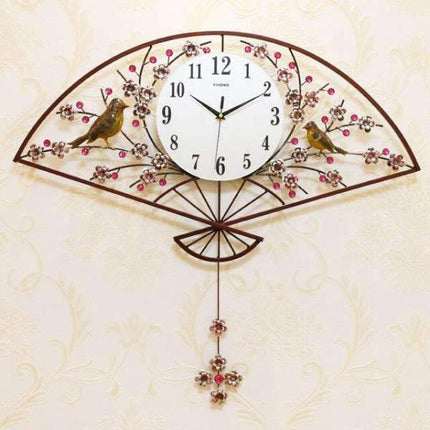 Orologio da Muro Gigante Ventaglio Uccelli