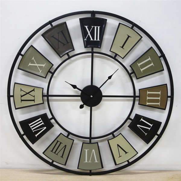 Orologio Gigante Stile Industriale Numeri Romani