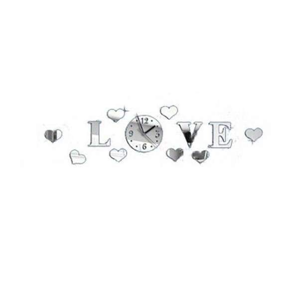 Orologio da Parete Adesivo Scritta Love
