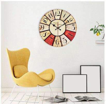 Grande Orologio da Parete Vintage Rosso