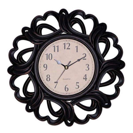 Orologio da Parete Legno Intagliato Sole