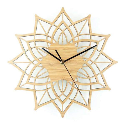 Orologio da parete in legno design mandala