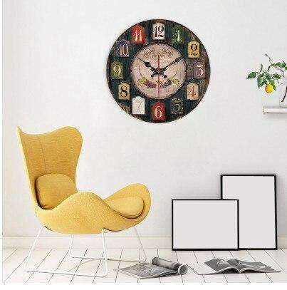 Grande Orologio da Parete Vintage Scuro