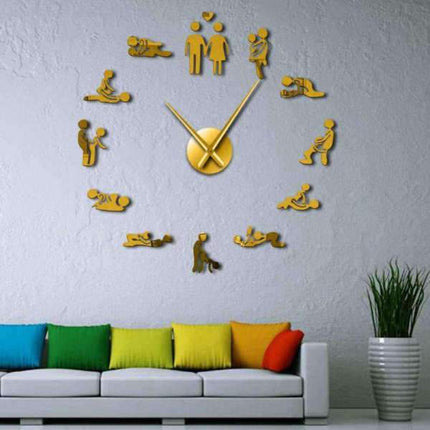 Grande Orologio da Parete Adesivo Kamasutra