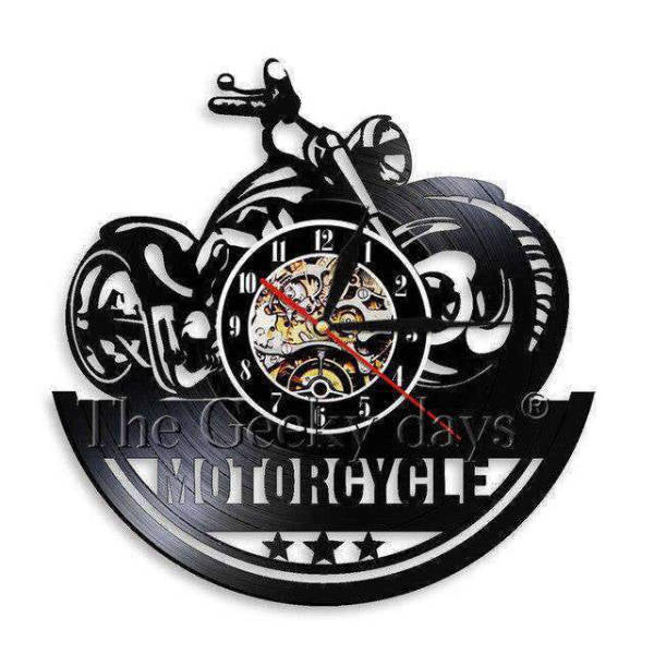 Orologio da parete vinile design motocicletta
