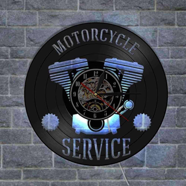 Orologio da parete LED motore motocicletta