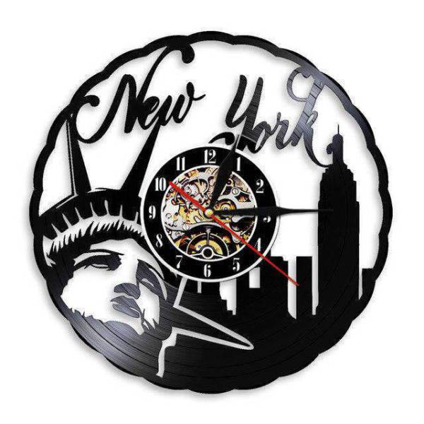 Orologio vinile Statua della Libertà NYC