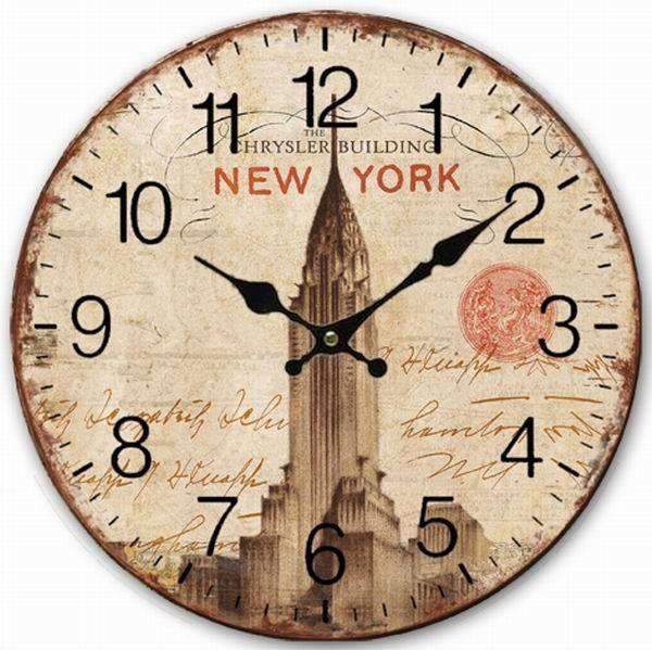 Orologio da parete vintage Chrysler Building NYC