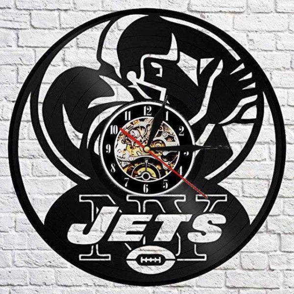 Orologio da parete vinile tema NY Jets