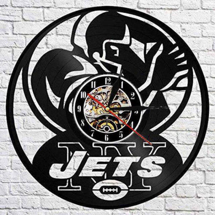 Orologio da parete vinile tema NY Jets