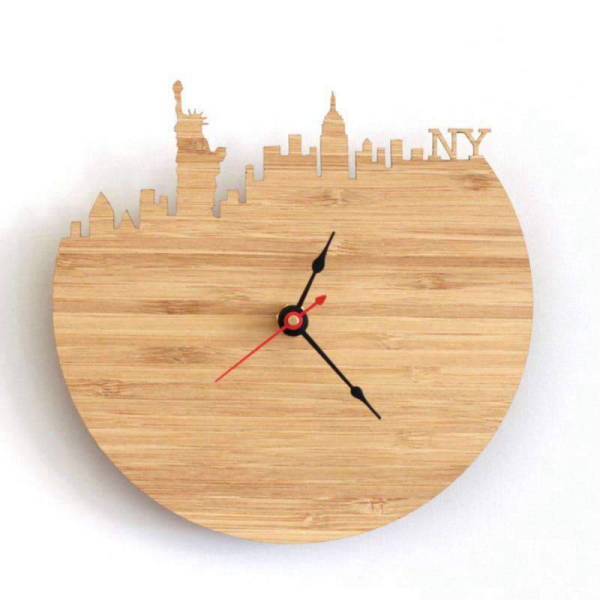 Orologio da Muro Legno Skyline New York