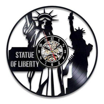 Orologio da parete vinile Statua della Libertà