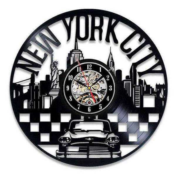 Orologio da parete vinile Taxi New York