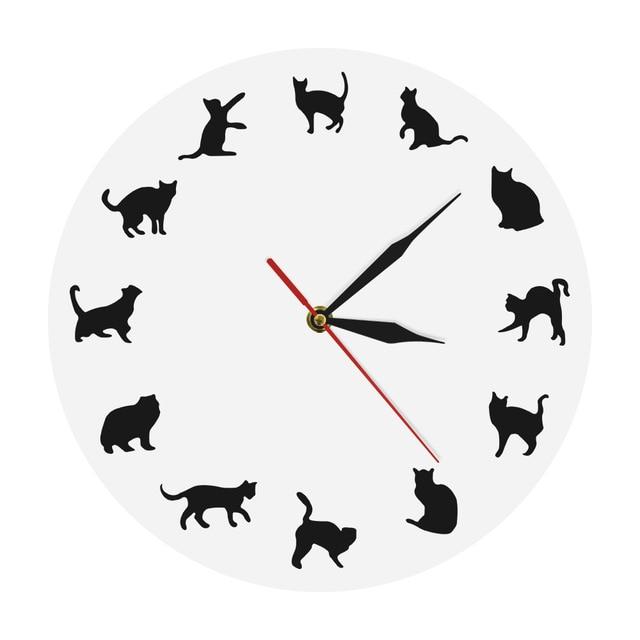 Orologio da parete design con gattini