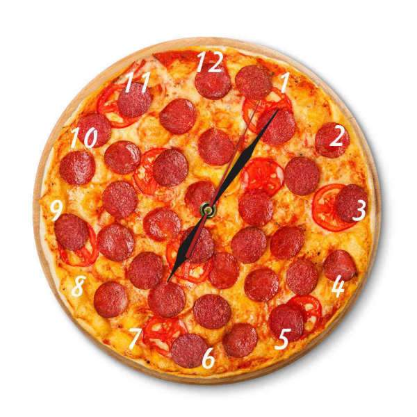 Orologio da parete a forma di pizza