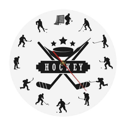 Orologio da parete silenzioso tema hockey