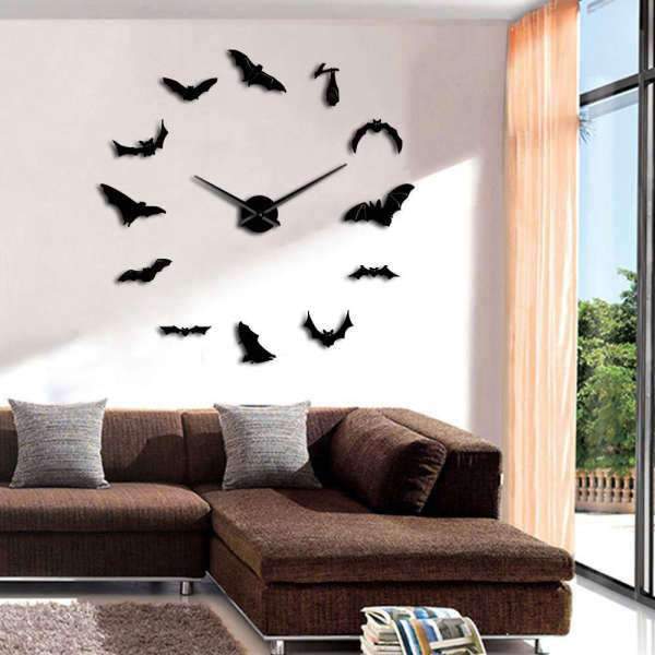 Orologio da parete adesivo con pipistrelli