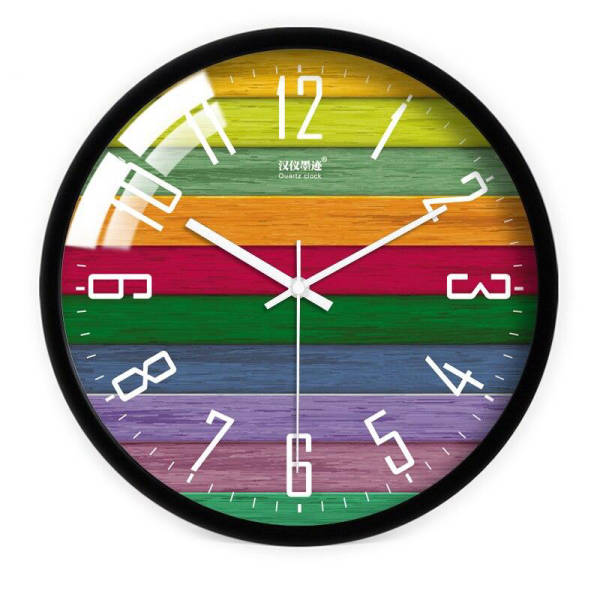 Orologio da parete colorato effetto legno