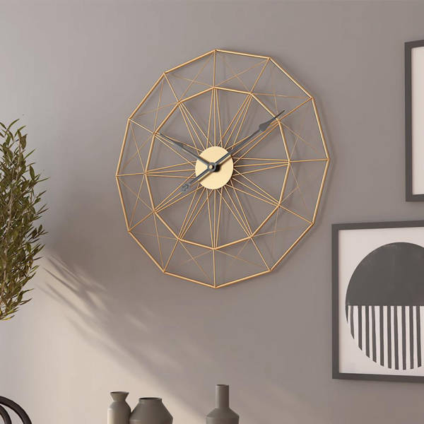 Orologio da parete in ferro geometrico