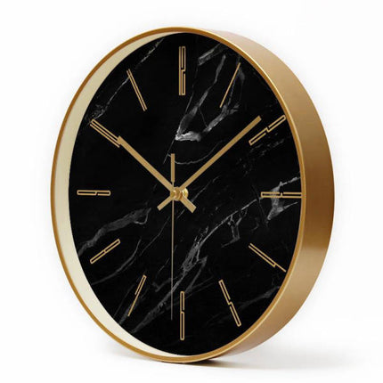 Orologio da parete marmo nero dorato
