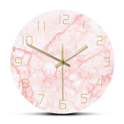 Orologio da parete marmo rosa dorato