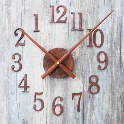 Orologio da parete 3D effetto ruggine