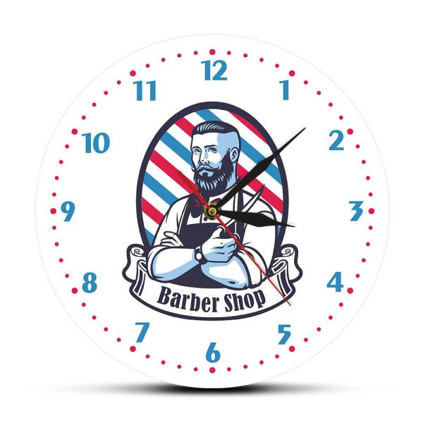 Orologio da parete vintage tema barbiere
