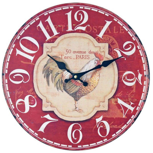 Orologio da parete cucina gallo rosso