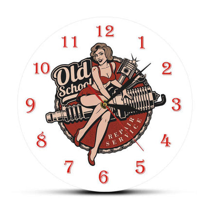 Orologio da parete vintage tema pin-up